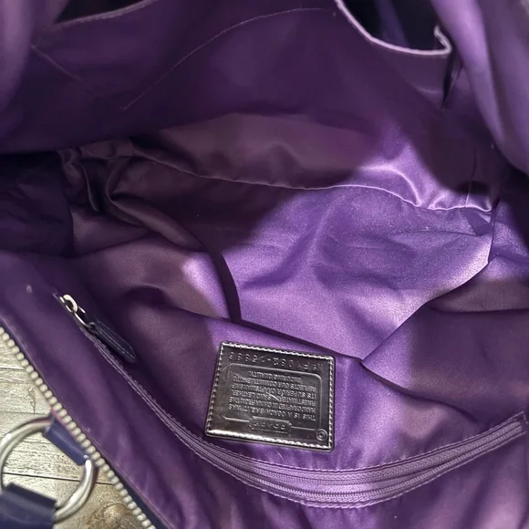 Coach Poppy Tartan Plaid Glam Tote Bag - Picture 9 of 15